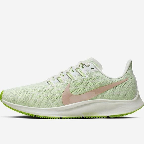 New Nike Air Zoom Pegasus 36 off white lime green Womens Running Shoes - Picture 1 of 15